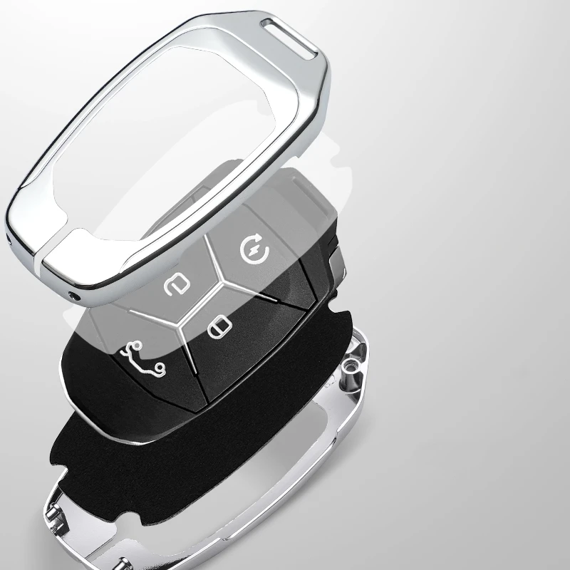 Fluorescent Luxury Zinc Alloy Car Key Case KeyChain Cover Bag Auto Accessories for LYNKCO LYNK CO 03 05 06 01 02