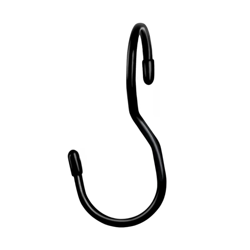 Heavy-Duty S Shaped Hooks Purse Bags Hangers Twist Design Rubber Stopper Closet Living Room Kitchen Bathroom Belts Plants