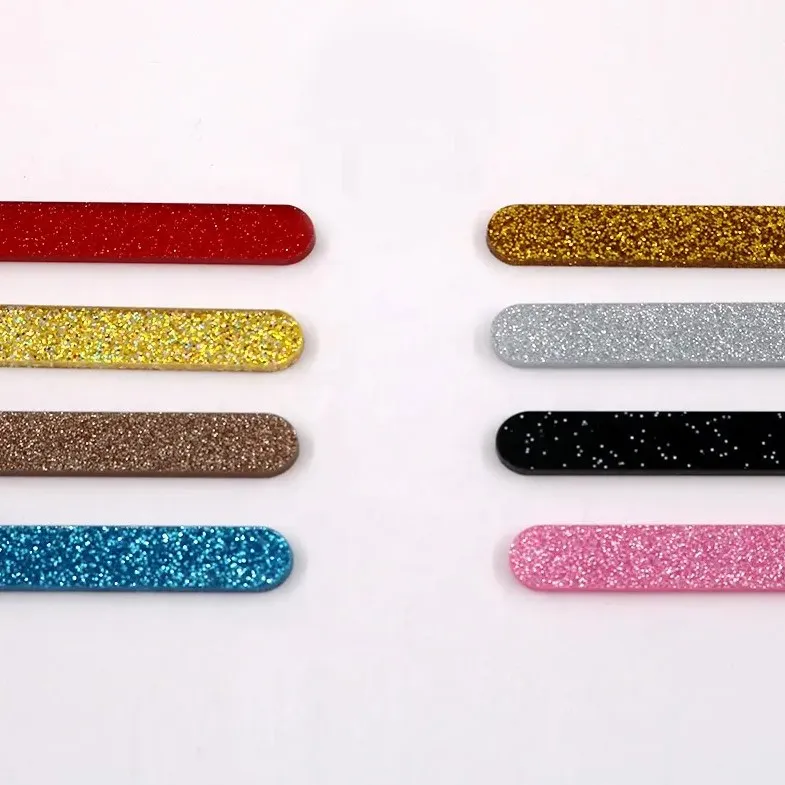 Durable Acrylic Ice Cream Sticks Custom Acrylic Cakesicle Sticks Glitter Acrylic Popsicle Sticks