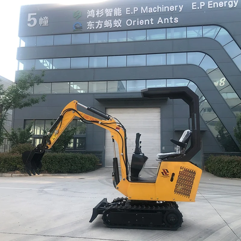 0.5 T 1 Ton Mini Hydraulic Excavator Rake Attachment Grab Bucket Bushings Bobcat Concrete Mixer Used Japan Micro Digger Flail