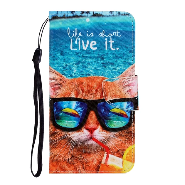 Flower Print Wallet Leather Case For Xiaomi Mi 10 NOTE10 Pro Redmi K30 Pro 8 8A NOTE 9 7A 7 NOTE7 Pro NOTE8 Cartoon Flip Cover