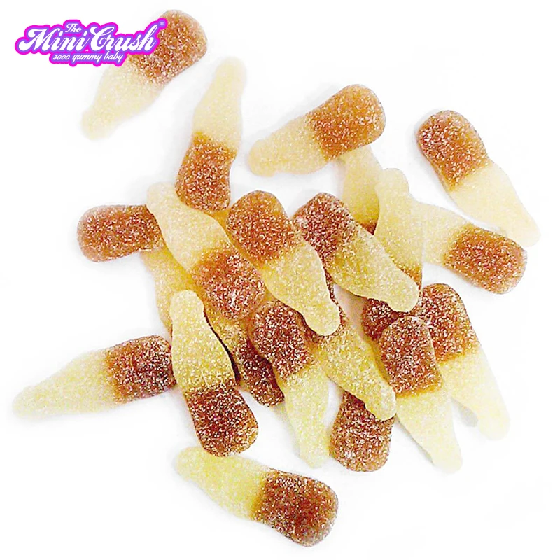 MIniCrush bulk confectionery sugar costed cola bottle shaped gummy candy sour kids candy