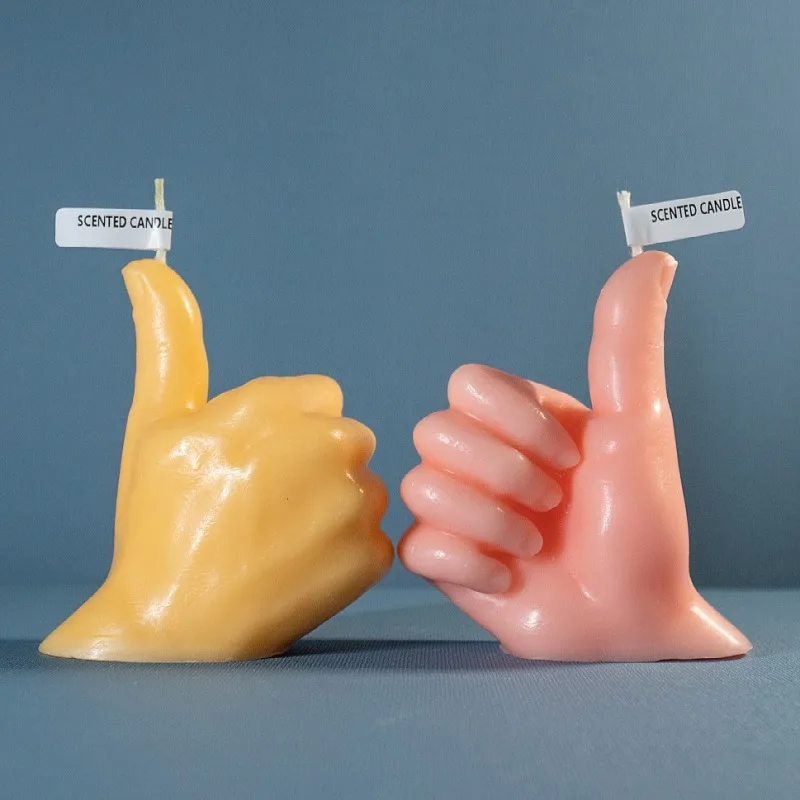2022 new design hand tumb finger shaped candle for decoration