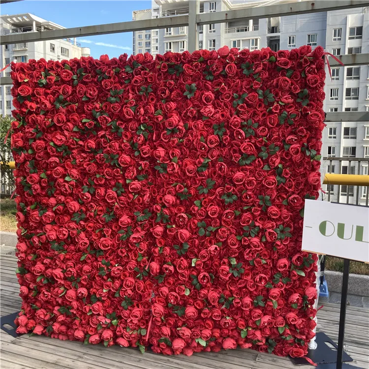 V-1032 Высокое качество свадебной сцены фон Искусственный цветок розы стены для украшения