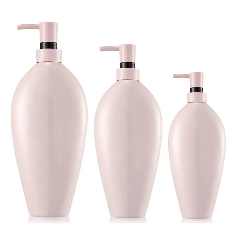 Spot 500ml little black dress pink oval shower gel shampoo flat bottle PET conditioner body lotion lotion bottle