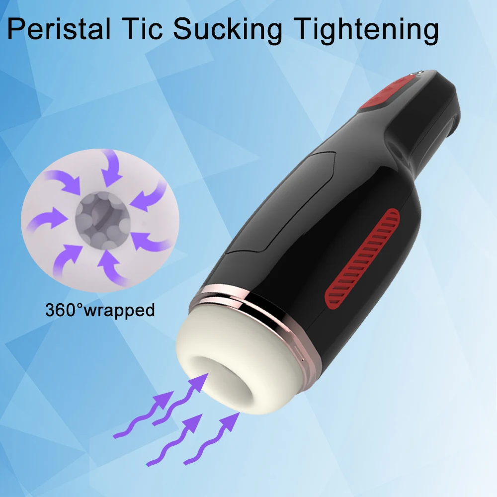 Peristal Tic Sucking Tightening 360 Wrapped Silicone Doll Male Masturbator Automatic Toys
