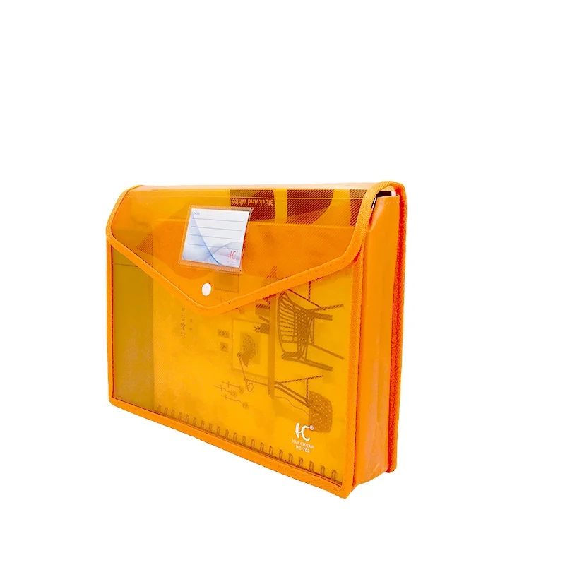Wholesale Eco-Friendly Document Wallet Envelope Flap Plastic File Folder Bags Hanging Suspension Print Cover Multi Colors