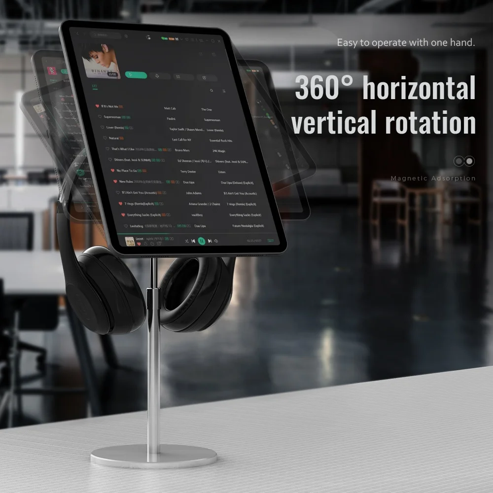 2 in 1 Desk situation for airpods max stand phone magnetic bracket Metal aluminum alloy luxury Holder headphone stand for ipad