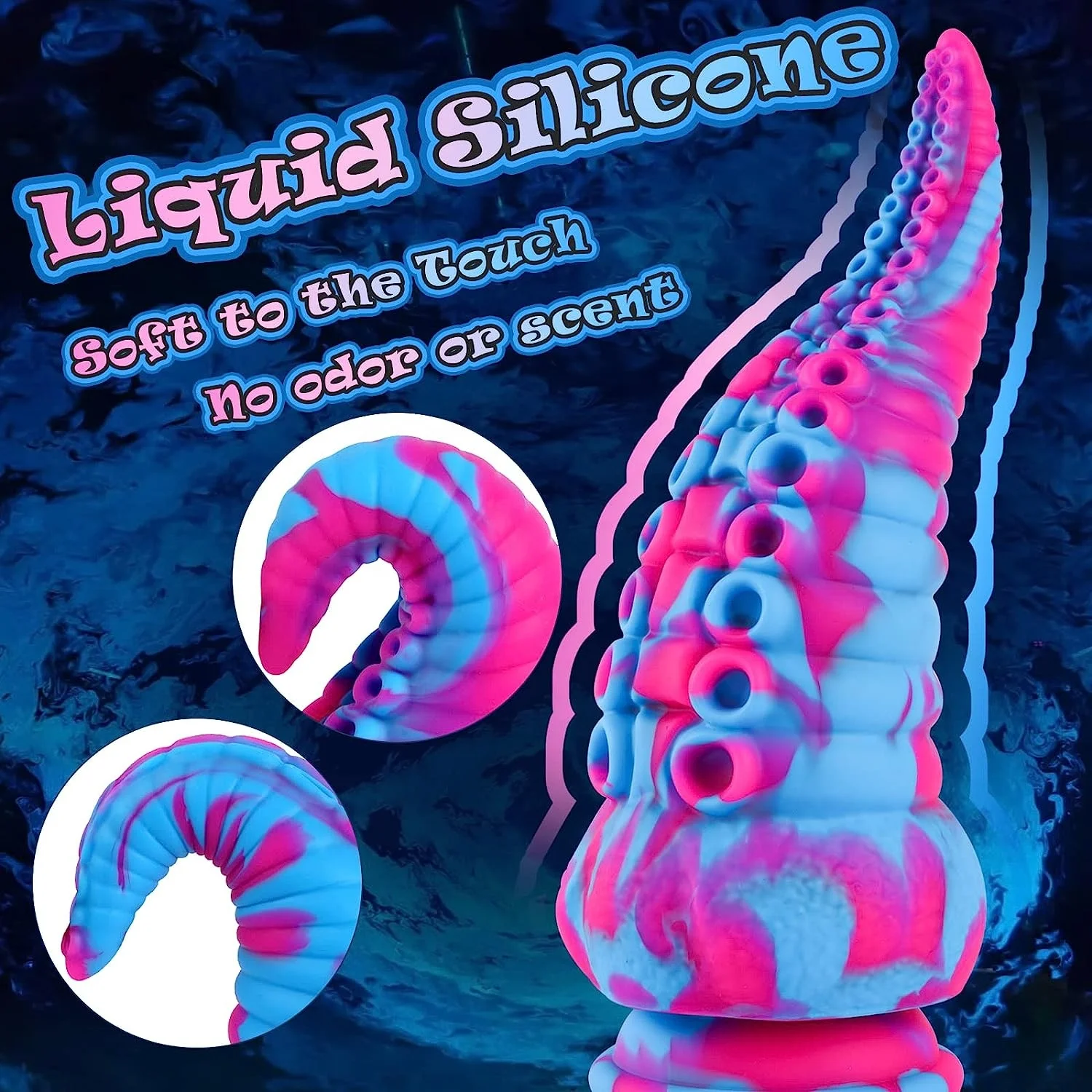 Monster Dildo Tentacle Adult Toy Big Thick Dildos Wholesale Fantasy Colorful 8 Inch Monster Dildo with Octopus-Shape