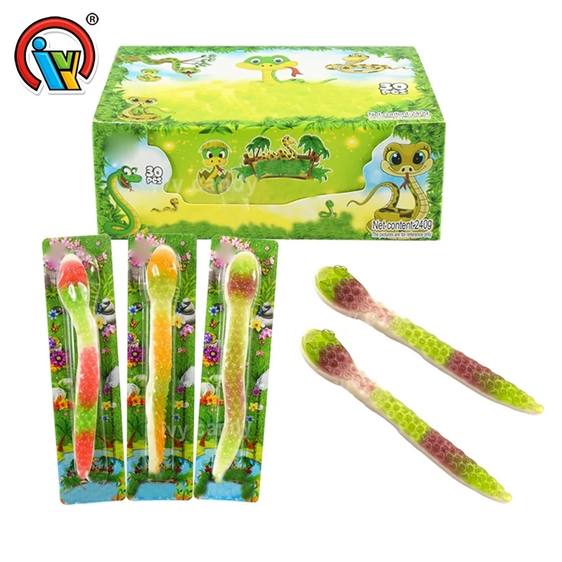 Custom cartoon snake shape gummy candy halal