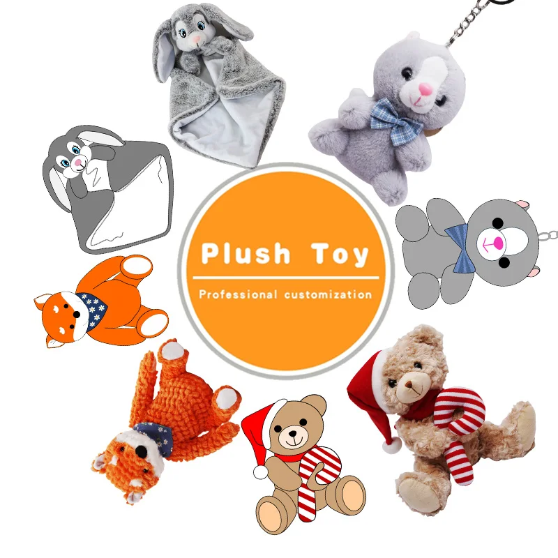 custom stuffed animals toy factory grey plush donkey toys for children cute and safe soft toys for babies