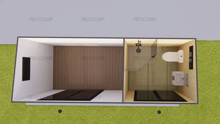 9sqm Moveable Small Office with Bathroom Home Office Modular Store Mobile Warehouse for Rent in Israel