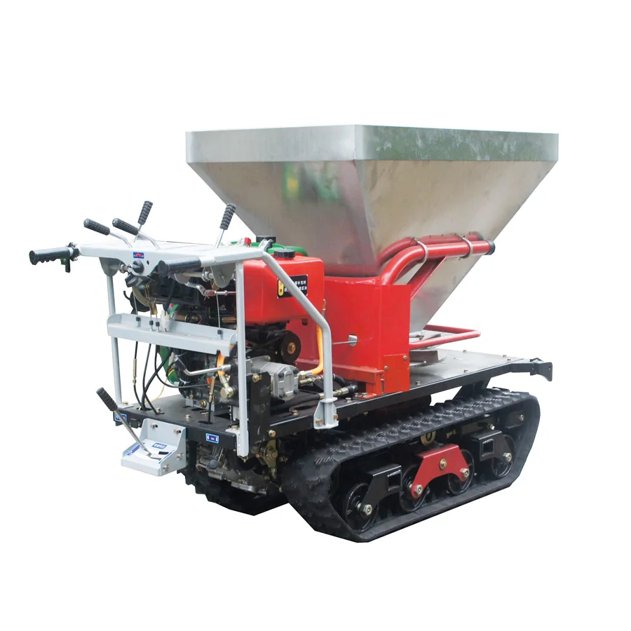mini crawler type hydraulic motor drive fertiliser spreader