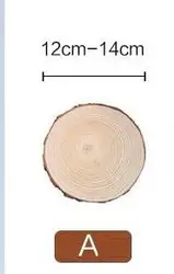 12-25 cm unfinished natural round wood slices circles  with Tree Bark Log Discs for decorative wood slice