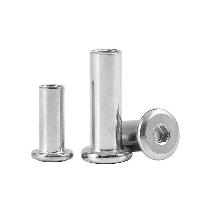 Hex Socket Flat Chamfered Head Fittings for Wood Furniture Stainless Steel Chicago Screw Screws