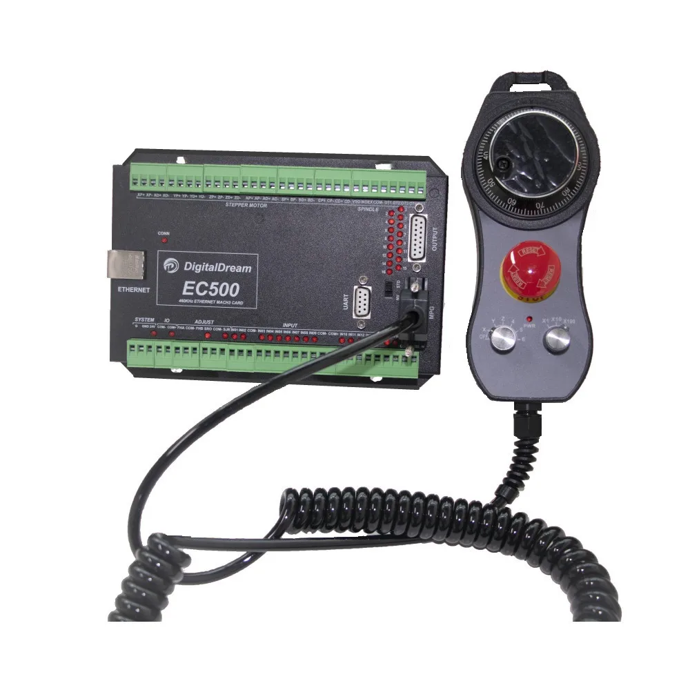 Mach3 Interface Board Ec500 CNC-Ethernet Motion Controller 460Khz 6 Axis Control Card For Cnc Engraving And Milling Machines