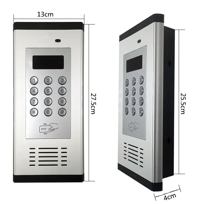 Waterproof GSM/4G RFID Card Intercom Keypad Free Call Wireless Remote Access Control 200 Users DC 12V For Villa Apartment