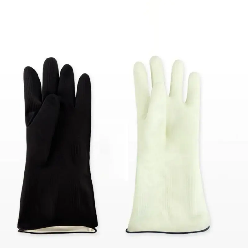 80g Industrial Latex Gloves Chemical Resistant Gloves Black Latex Gloves