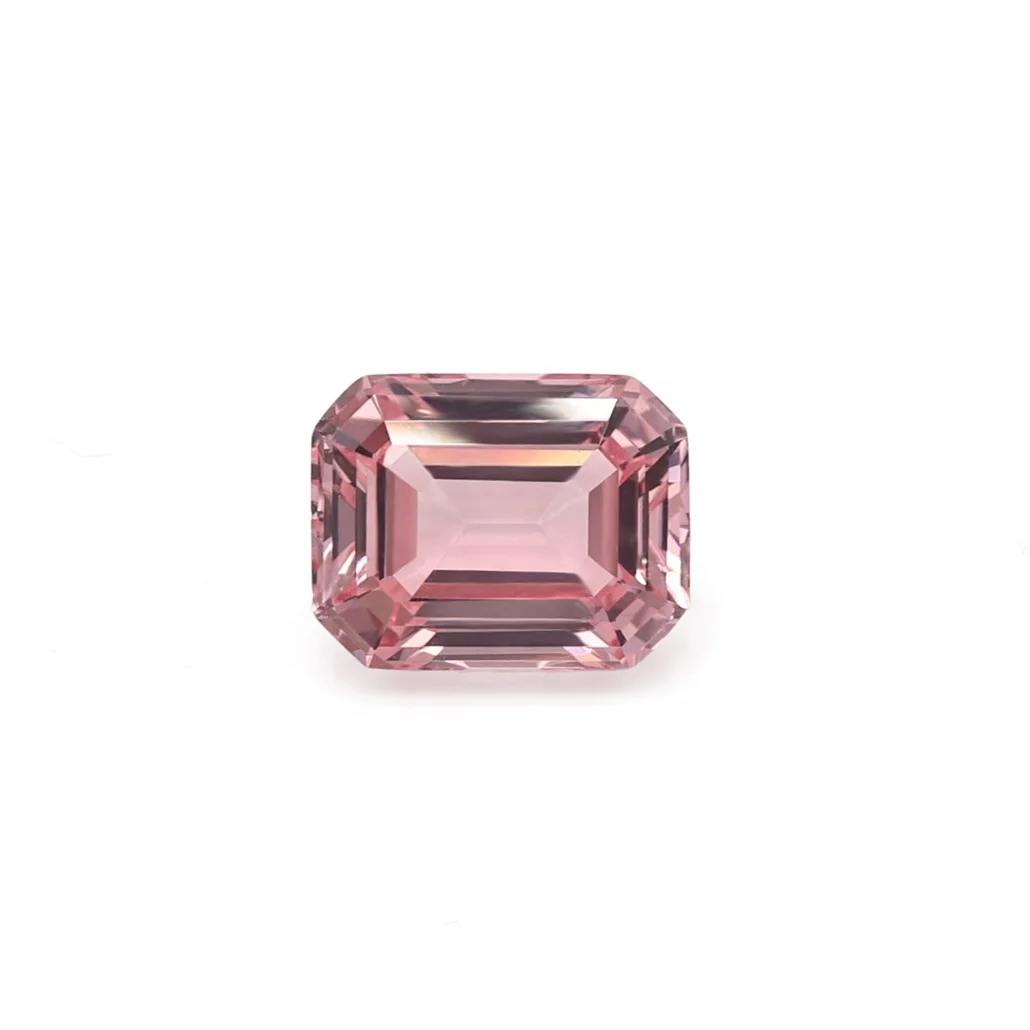 Wholesale Price Per Carat Emerald Cut Pink Sapphire Gems Lab Grown Loose Gemstone Stones Padparadscha