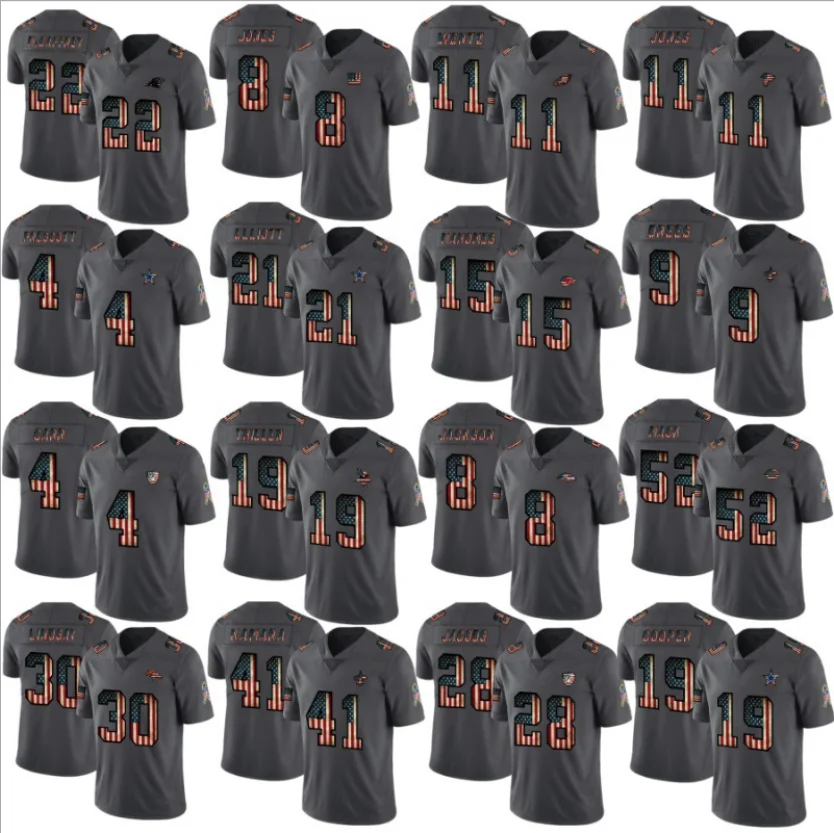 2021Retro Carbon Black NFL Jersey Panthers Eagle Cowboy Crow Saint Bill Chiefs Football Jersey