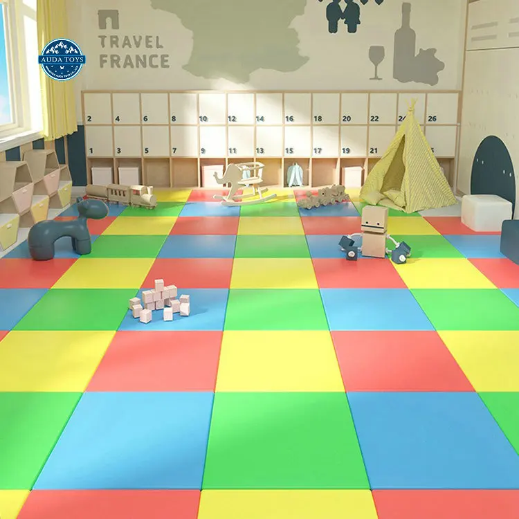 Customs Wholesales Square Waterproof Soft Baby play GYM floor XPE mat for kids Child