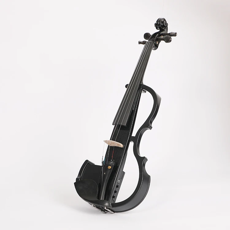 Factory direct high-end black flash electronic violins playing electro-acoustic violin