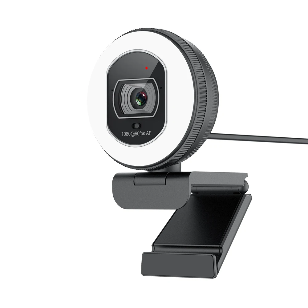 Pro Desktop Digital Video Conference Cameras 1920x1080 60fps 2k 75db Hdr Webcam With Tripod Cover And Light