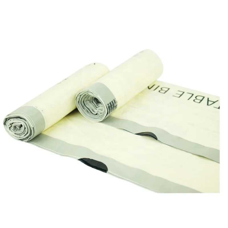 Custom biodegradable compostable disposable black colourful drawstring bag plastic draw tape drawstring trash garbage bags