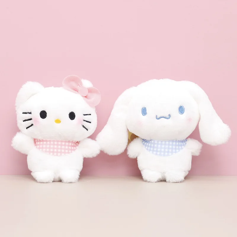 2023 Anime Sanrio keychain Demon Kuromi Plush Toy sanrio accessories Sitting Kitty Plush Doll bag purse for kids