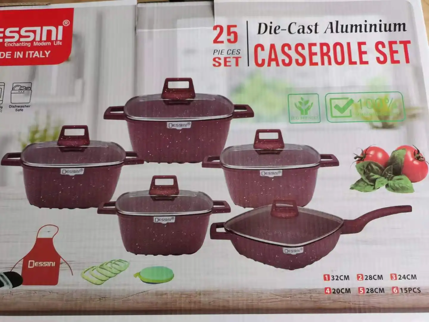 25  pcs sets  of wok non-stick set of medical stone set of aluminium  set of kit