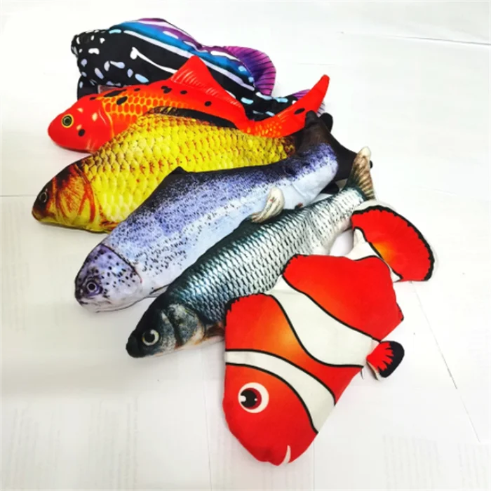 Cat Toy Electric Fish and Simulation Catnip Pet 3D Color Interactive Dancing shopify drop shipping