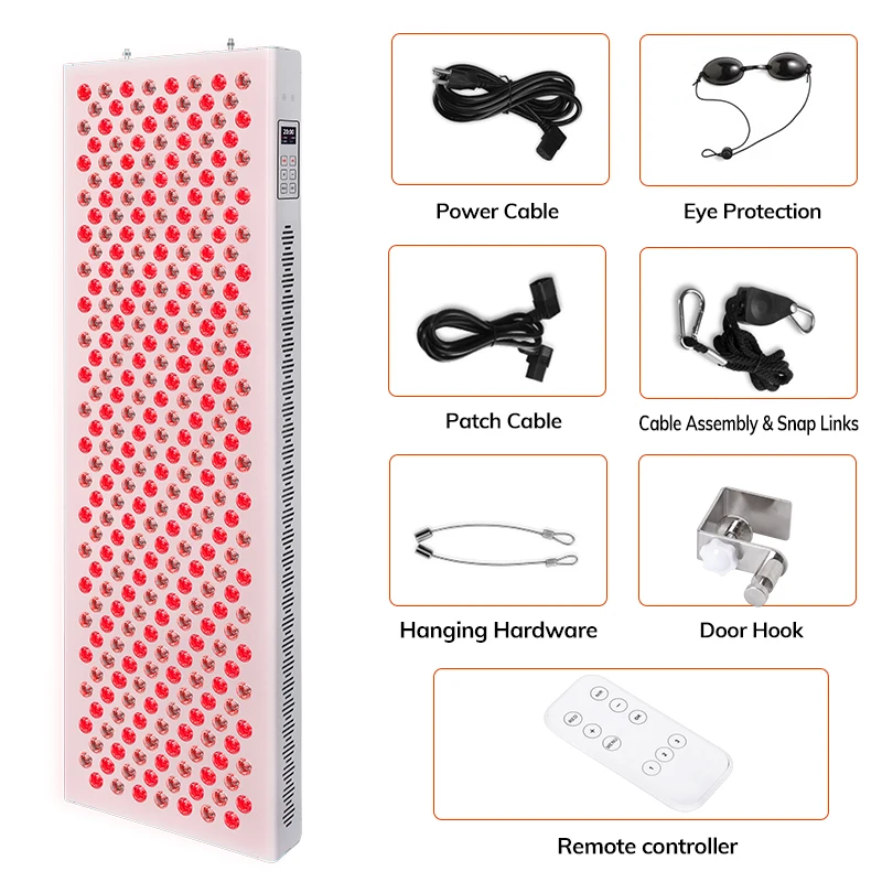 ReddotLED RDPRO1500 Remote Control Infrared Full Body Infrared Panel LED Red Light Therapy Panel For Pain Relief