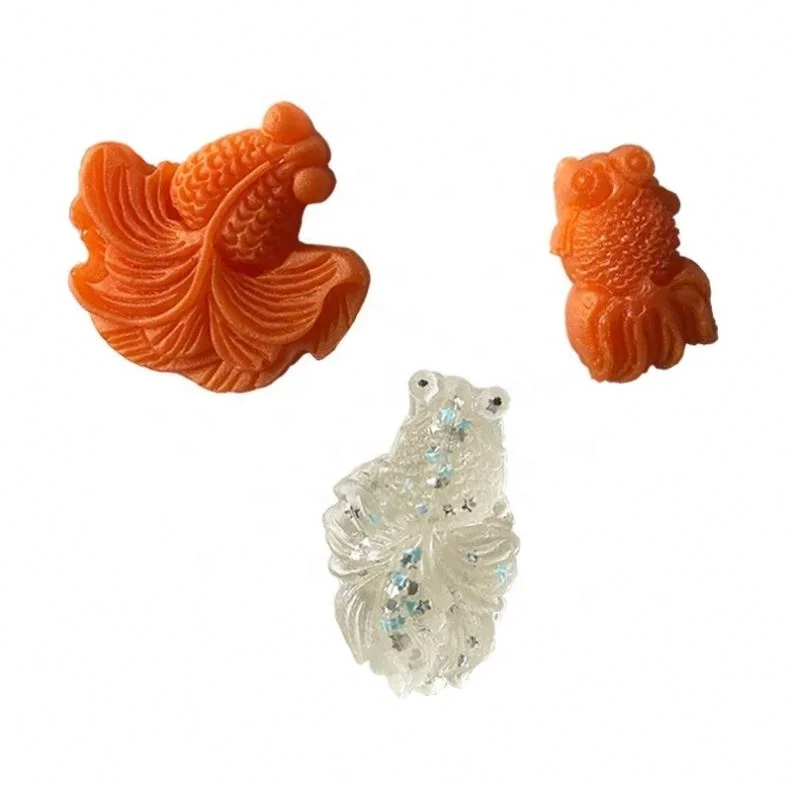 Hengya New 3D 3 Size Goldfish Shape Silicone Fondant Mould 3 pcs per set