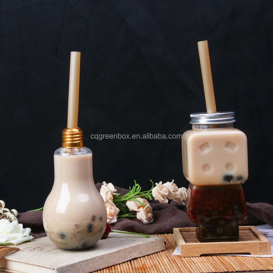 Hot Amazon 12mm eco straw biodegradable straw drinking straws for boba tea