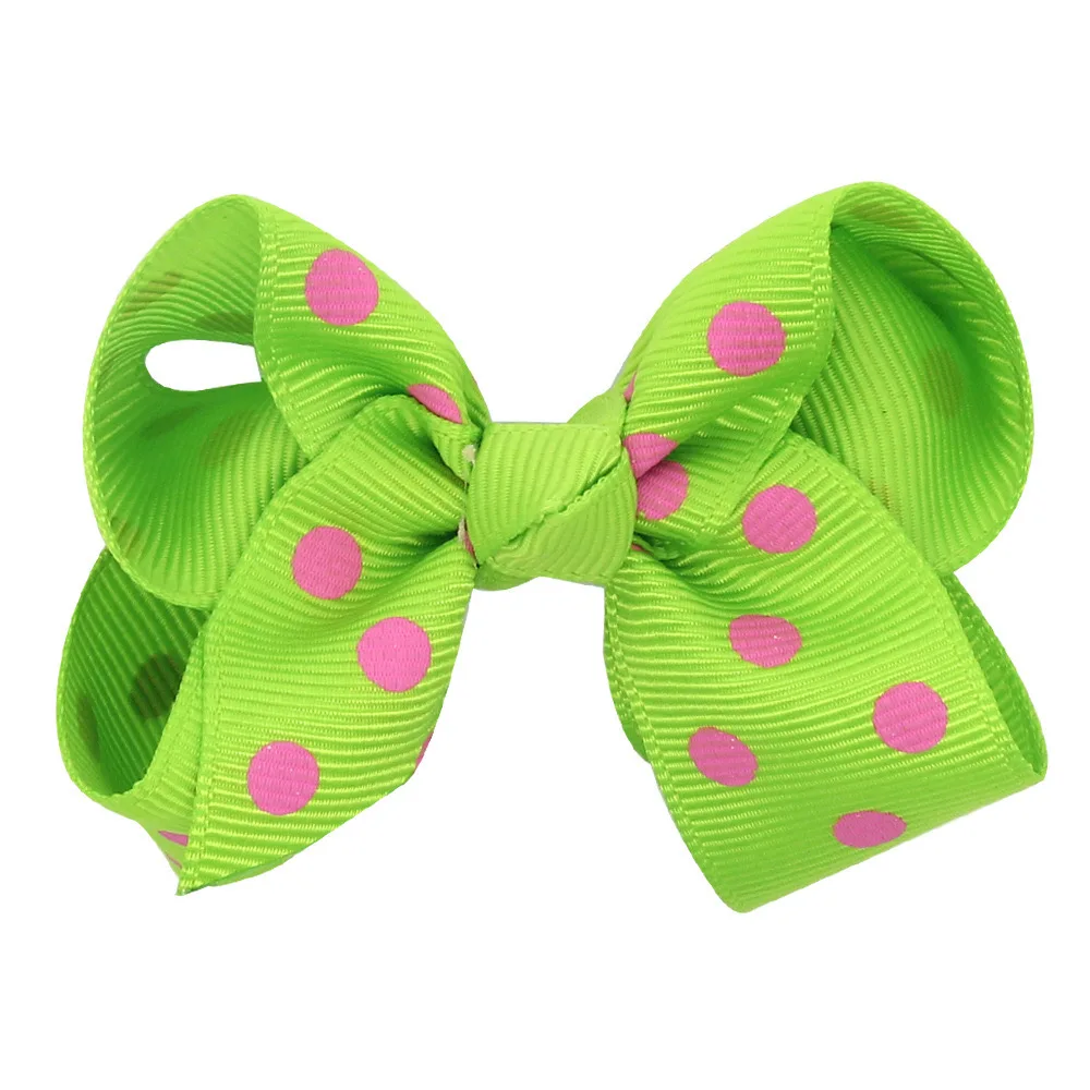 Wholesale hot selling baby Girls hair accessories cute Hair Clip Wave point 7.5cm  Hair Bow clips