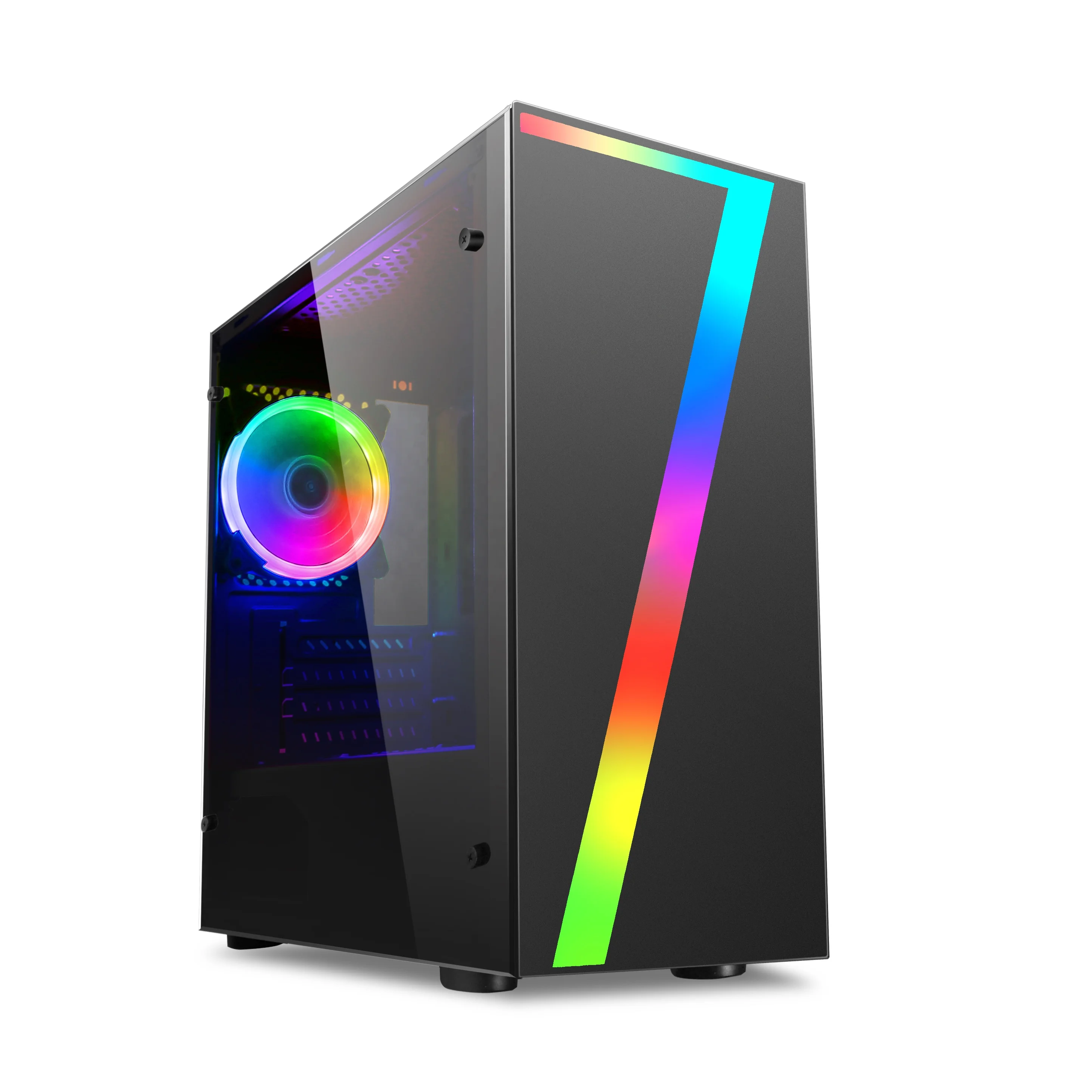  Передняя панель игрового микро-корпуса V13 с 7-символьной светодиодной лентой RGB 0 45 мм компьютерный корпус