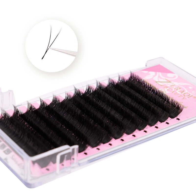 GODISS V-shaped Strip Lashes 3d Private Label Mink Eyelashes Easy Fan Eyelash Extentions Kit