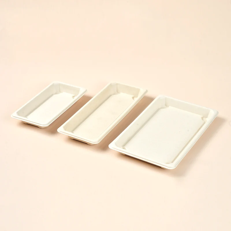 Sugarcane Biodegradable Compostale Takeaway Food Packing trays