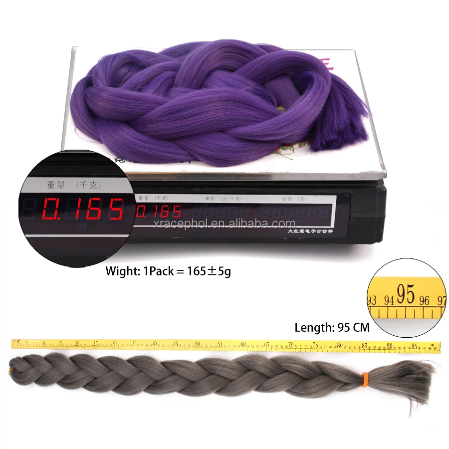 Wholesale 82inch Silky Bulk Braiding Hair High Temperature Fiber Jumbo Pre-stretched Braiding Hair