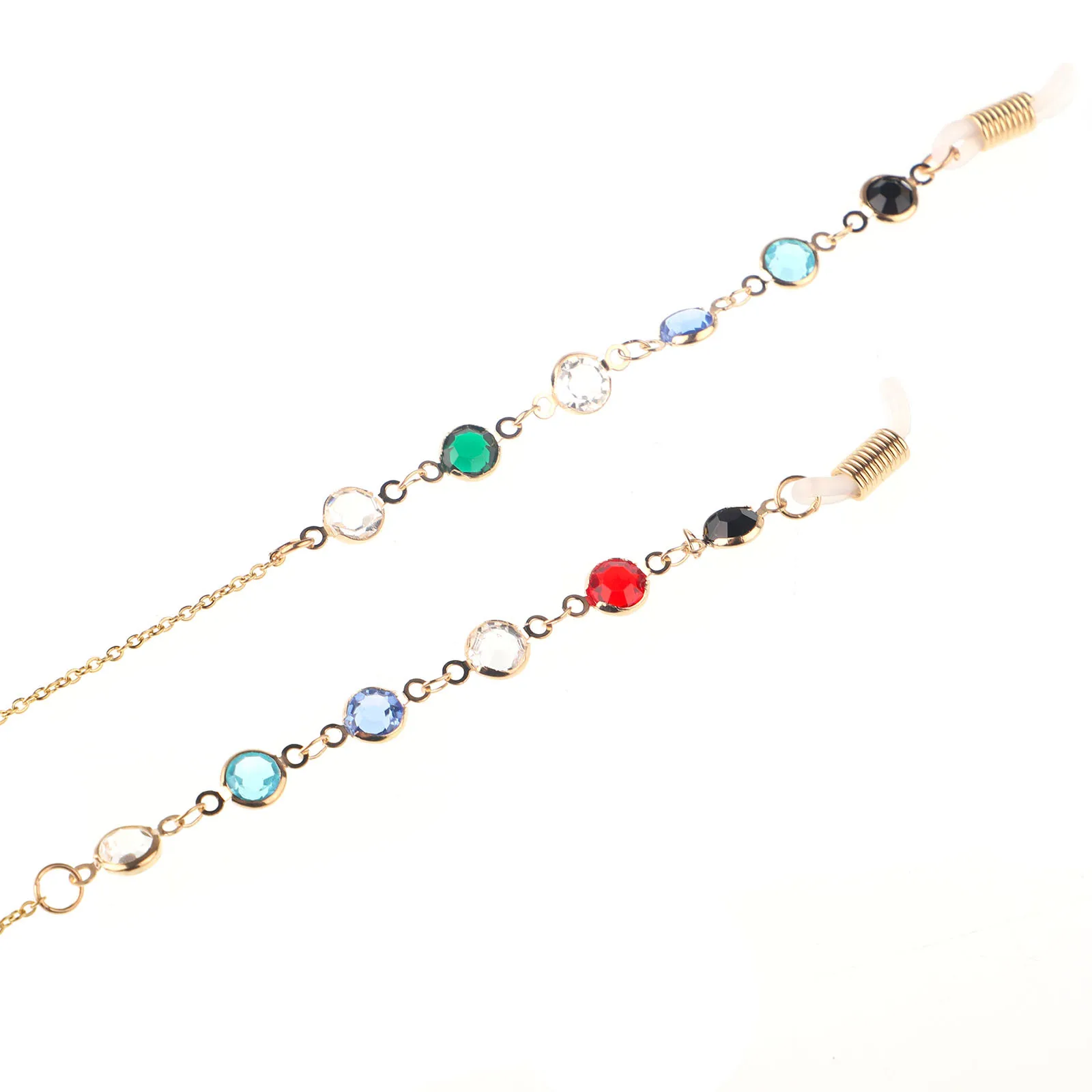 Crystal Glasses Chain Elegant Anti-slip Reading Chain Gold Plated Sunglasses Chain