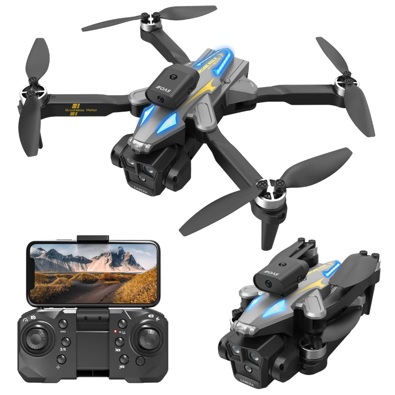 Портативный бесщеточный Квадрокоптер C10S Rc вертолет складной Дрон 4k Hd Двойная камера 2 4 ГГц 1080P WiFi FPV