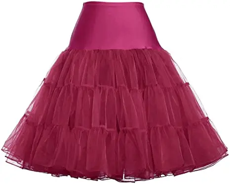 pink Petticoat Skirt Rockabilly Dress Crinoline Underskirts