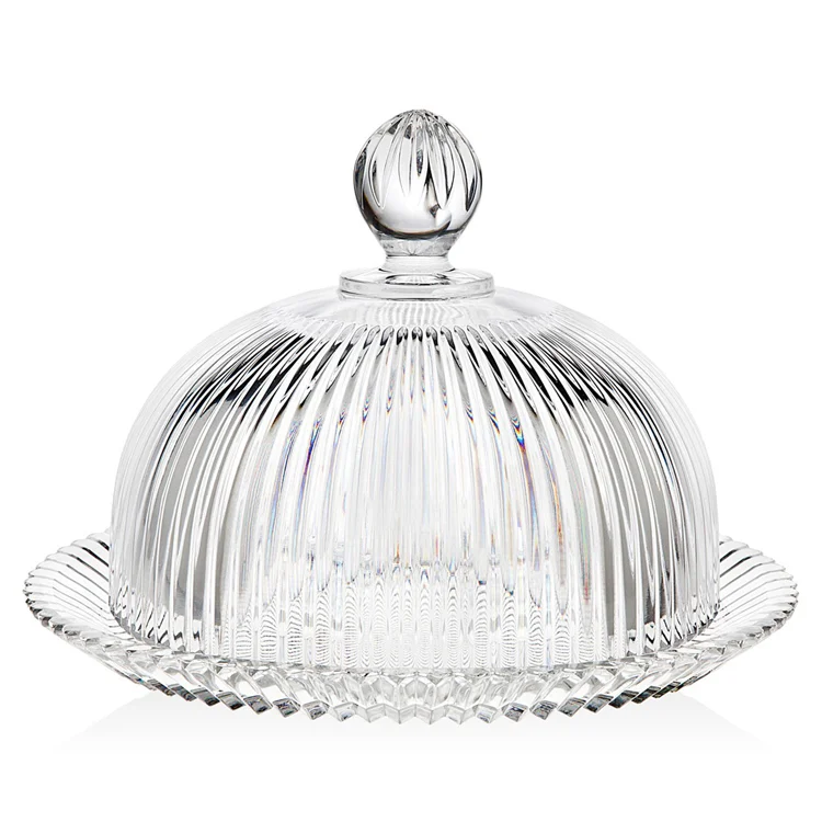 Table wear set OEM available discount butter keeper glass cheese dome dishes