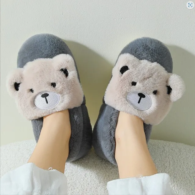 Wholesale winter warm cute design animal designed indoor slippers