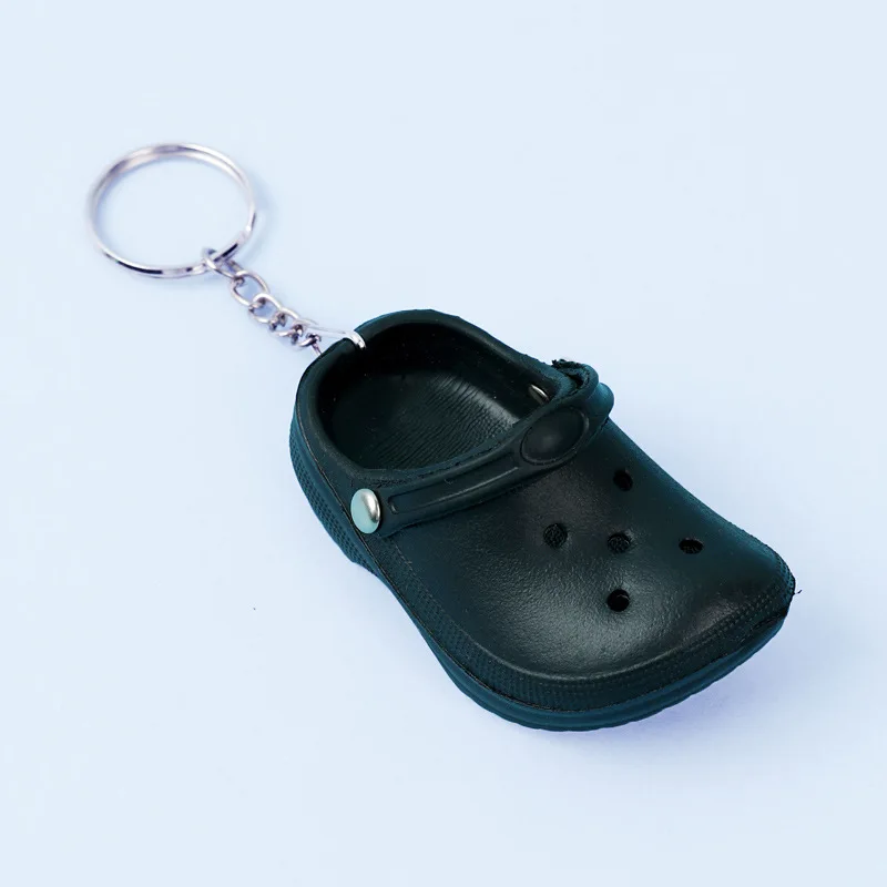 Cute 3D Mini EVA Plastic Foam Beach Hole Sandal Slipper Keychain Decoration Beach Shoe charms keychain