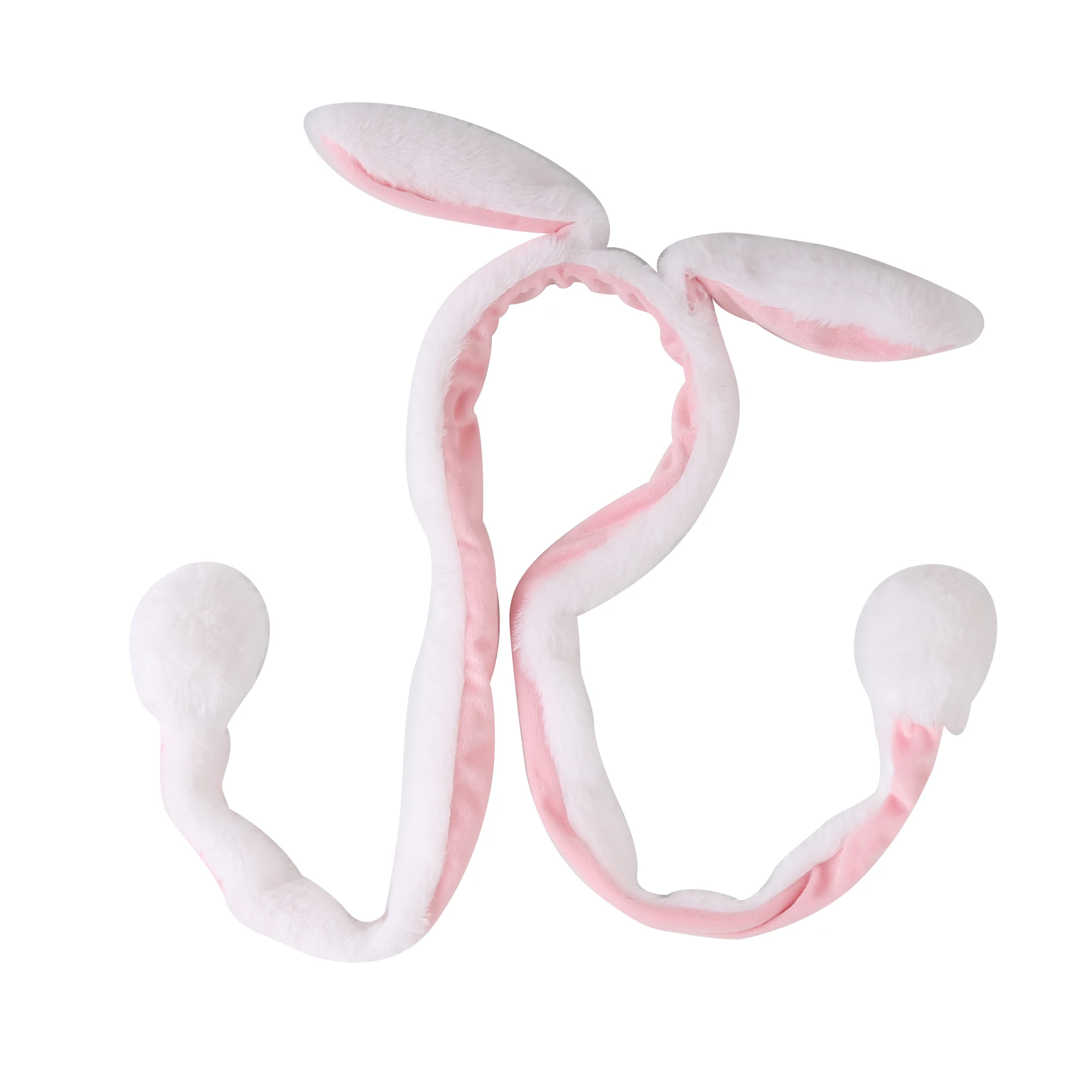 Easter Funny Plush Bunny Hat with Air Pumping and Ears Moving Hat Rabbit Animated Plush Cute Making Funny Hats