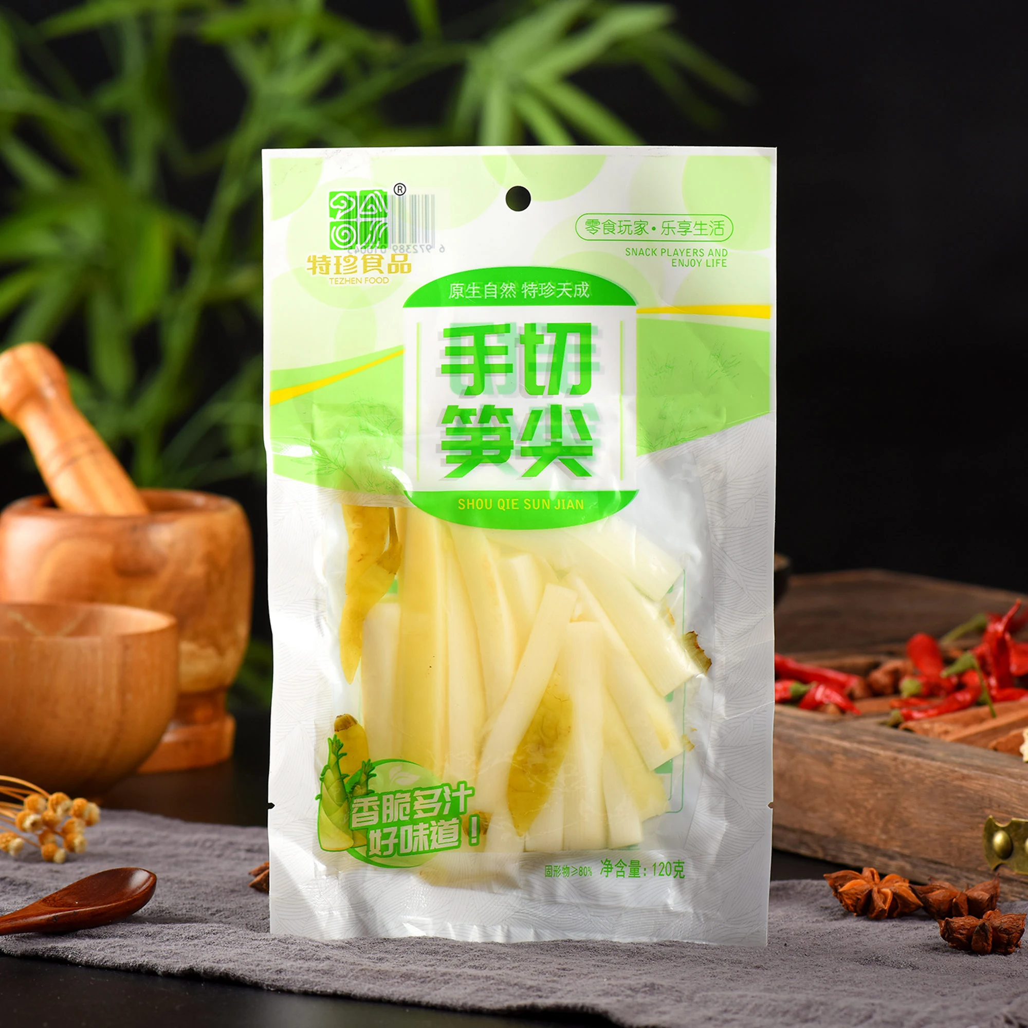 
5KG TEZHEN Small Snacks Chongqing Mountain pepper Handmade Bamboo Shoot 