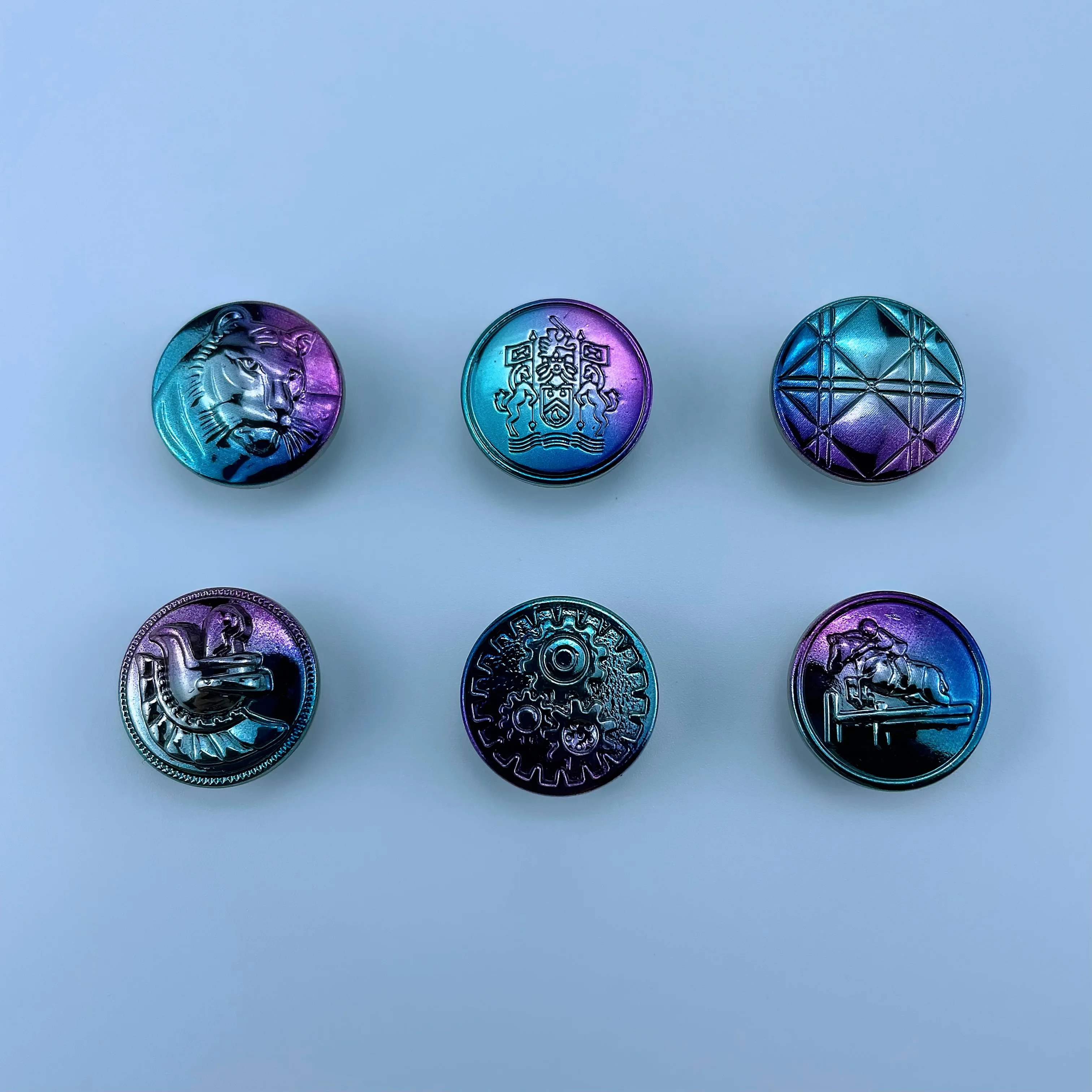 Plating Handmade Flowers Rainbow Metal Rhinestone Zinc Alloy Snaps Buttons on Clothes 15 Mm Logo Custom Metal Press Snap Button