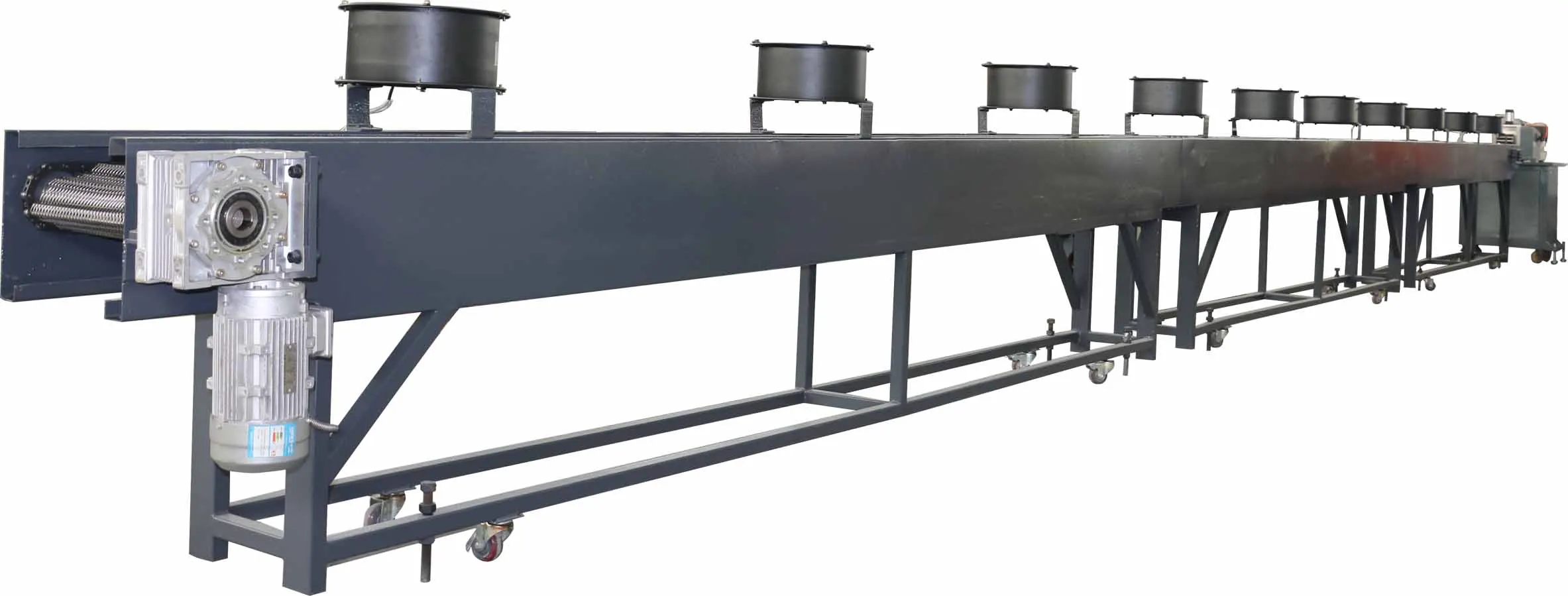 Air-cooling Fan Steel Conveyor for Extruder Strand Granulation with High Efficiency and Durability- Strand Granulation Made Easy