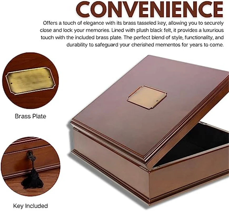Custom Memory and Treasure Box Large Photo Album CD DVD USB Wooden Storage Box